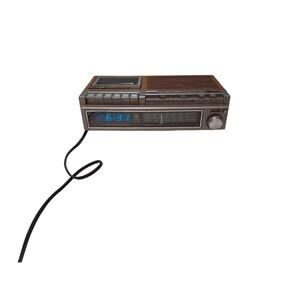 vintage cassette clock radio